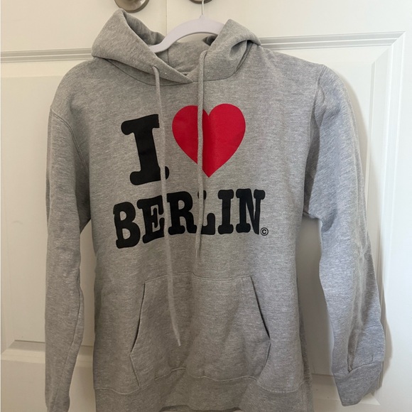 Berlin Love Gray Hoodie - Picture 1 of 1
